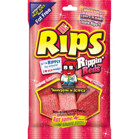 Rips Bite-Size Rippin' Reds 4 Oz. Peg Bag, PK12